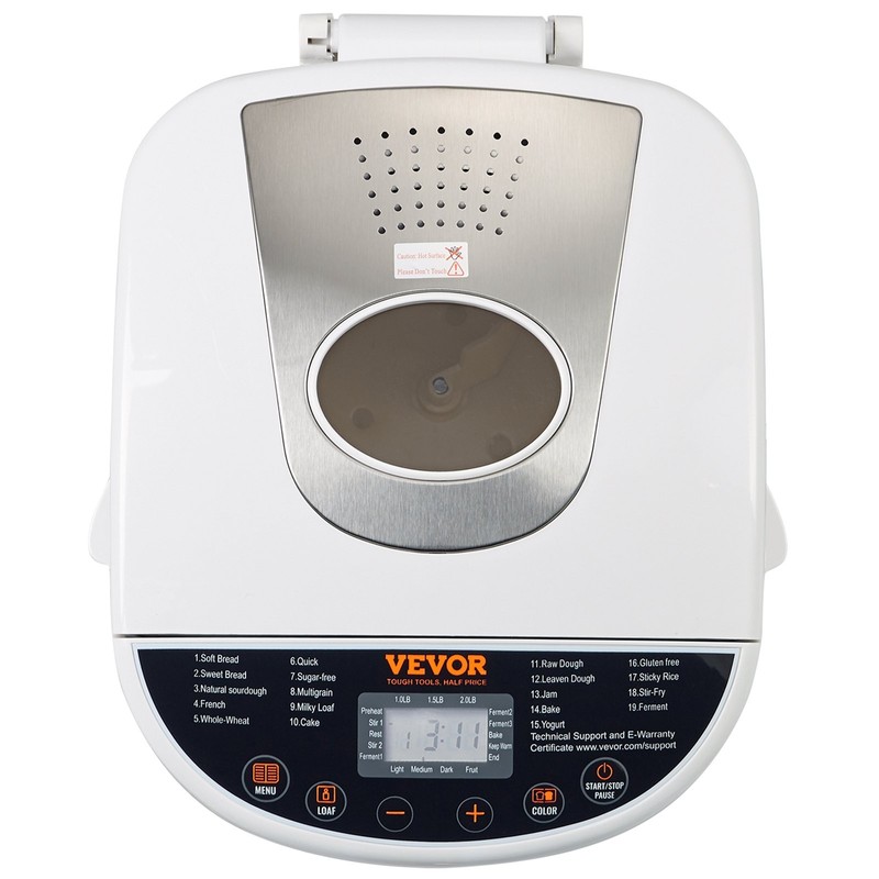 Bread Maker, 19-in-1 2LB Dough Machine, Nonstick Ceramic Pan Automatic Breadmake gallery
