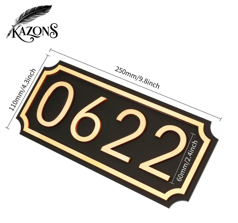 House Numbers for Outside Address Plaque 2 Sets 0-9 gallery