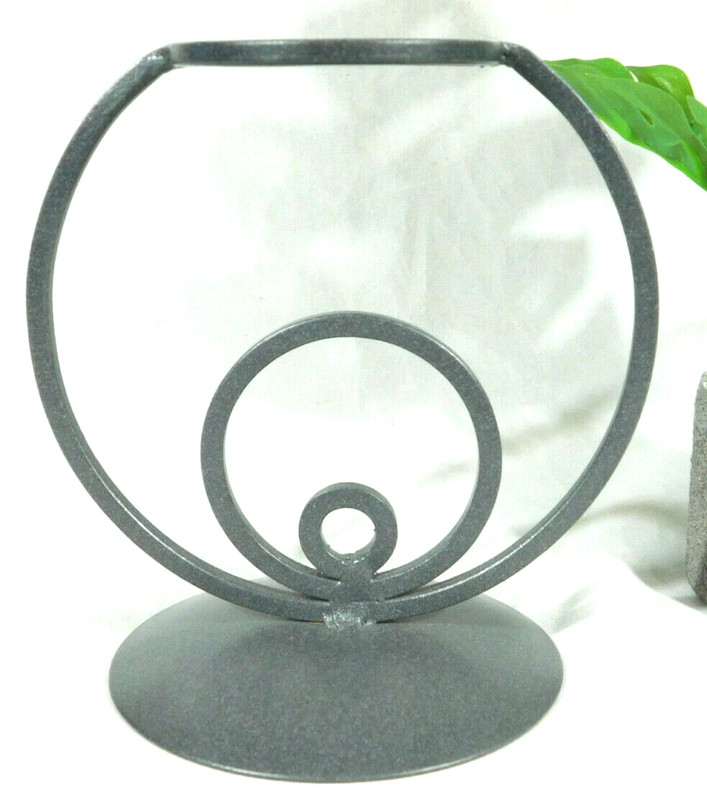 Sphere Display Stand Metal Modern Design Medium Size Dark Silver