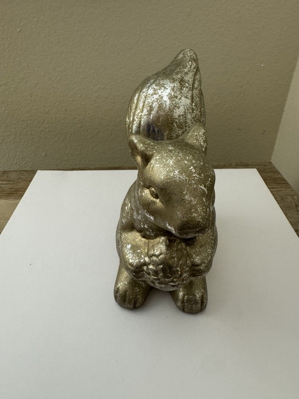 Squirrel Figure Figurine Brushed Gold Silver Fall Animals Woodland gallery