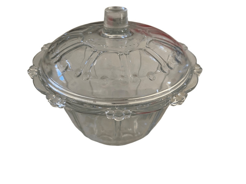 Glass Candy Dish Trinket Bowl Decor Home With Lid