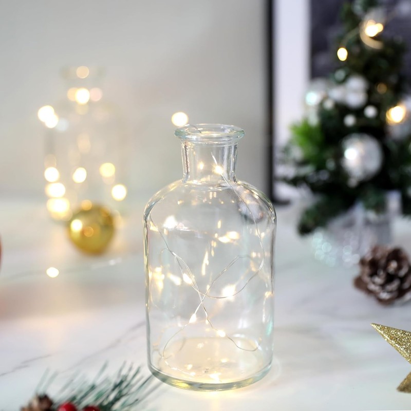Decorative Glass Bottles with Cork Spers (8.5 fl oz. Round gallery
