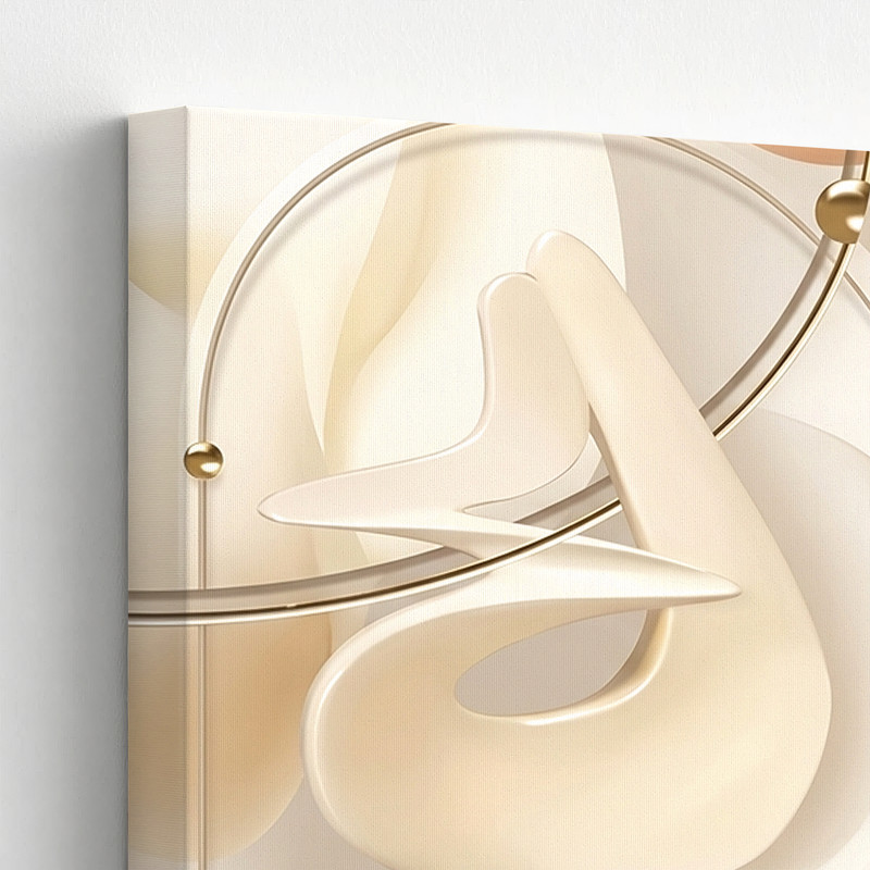 3 Pieces Abstract Sculptural Forms Neutral Tones Large Wall Art for Set Of 3 gallery