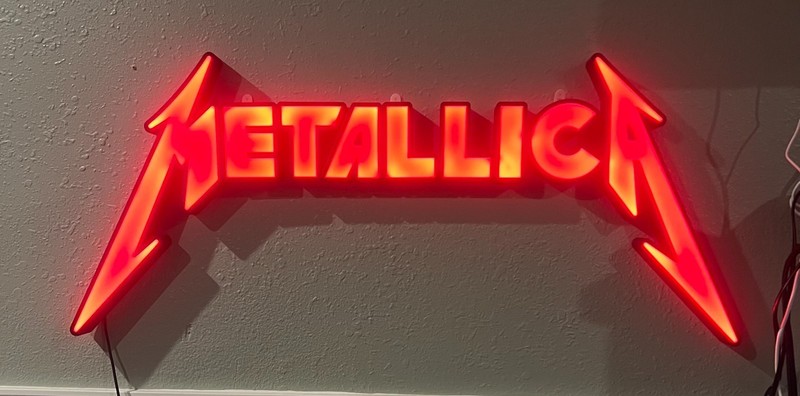 Metallica LED Neon Sign RGBIC 24V w/ Remote – Wall Light Decor 39″ x 18″ x 1.5″