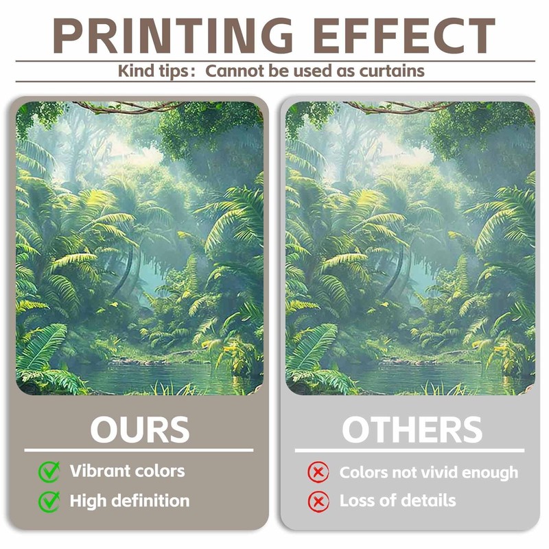 ZTHMOE Fabric 7x5ft Jungle Forest Photography Backdrop Rainforest Tropical Na... gallery