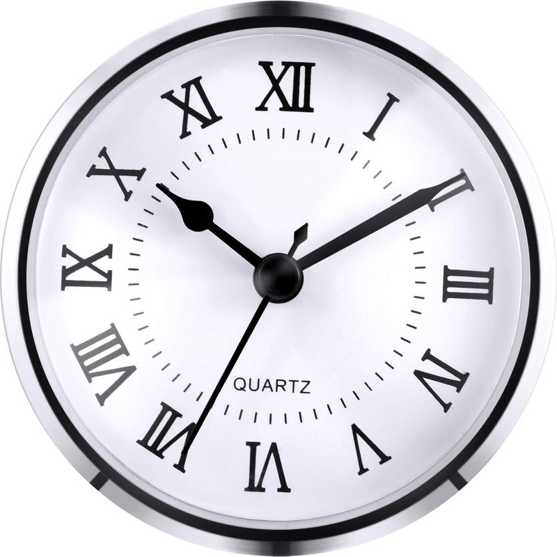 3-1/2 Inch 90 mm Quartz Clock Fit-up/Insert with Roman Numeral Quartz Movemen…