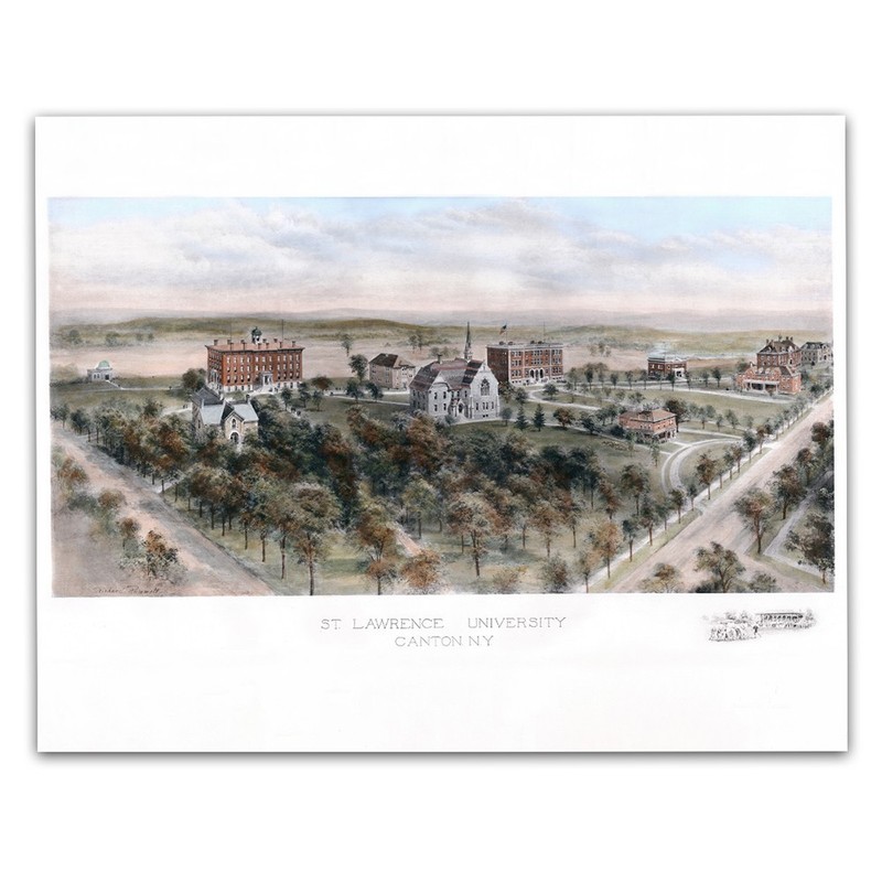 St. Lawrence University New York 1909 Antique Campus View Historic Illustration