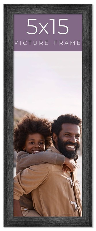 5×15 In Frame Black Real Wood Picture Frame Width 1.5 inches | Interior Frame De