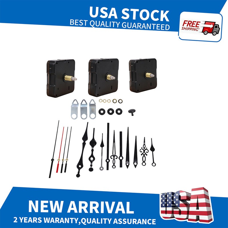 Wall Quartz Clock Movement Mechanism Replacement Repair Kit Tool Parts Hands USA