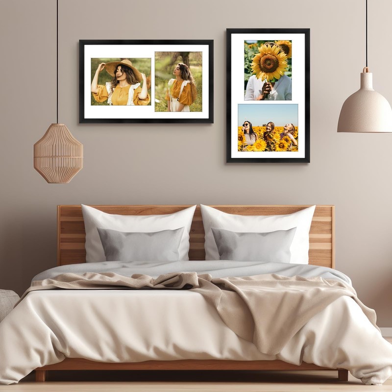 Golden State Art, 8x10 Collage Picture Frame - Solid Wood with Tempered Glass... gallery