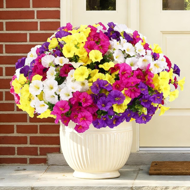 Faux Silk Flowers – 12 Bundles in Multiple Colors for Every Occasion