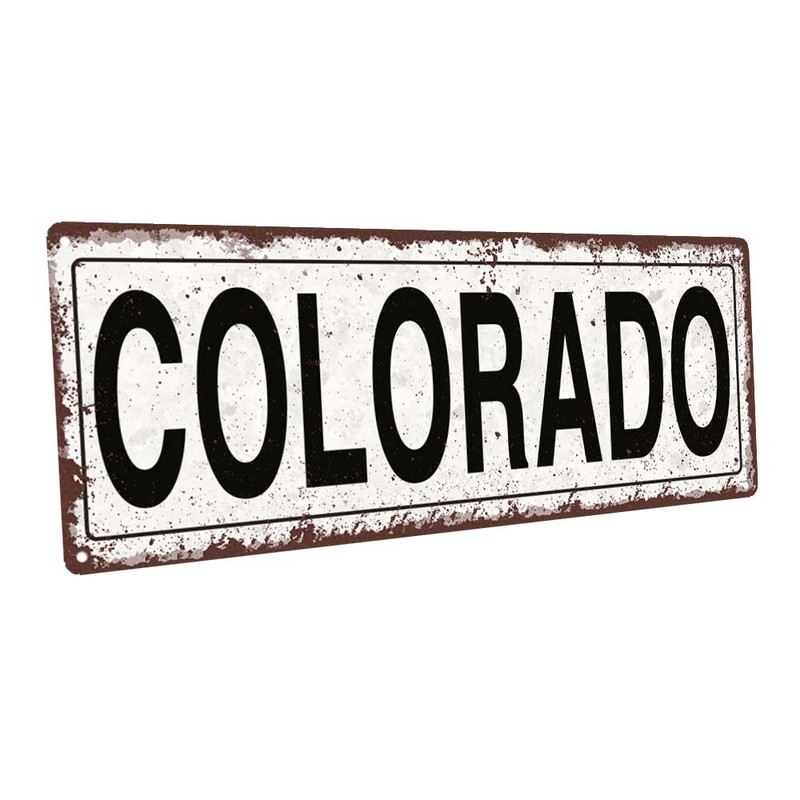 Colorado Metal Sign; Wall Decor for Home and Office