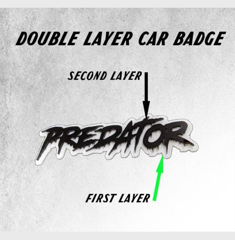 Custom Laser Cut Car Fender Acrylic Emblem Badge MULTI COLOR Custom Text Names gallery