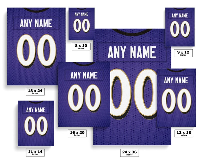 Baltimore Ravens Football Jersey Print - Personalized Any NAME & NUMBER gallery