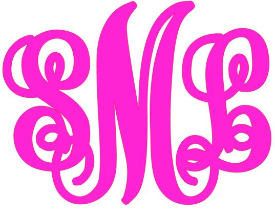 Script Monogram- Great gift idea for Yeti, Cellphones, Auto, Laptop gallery