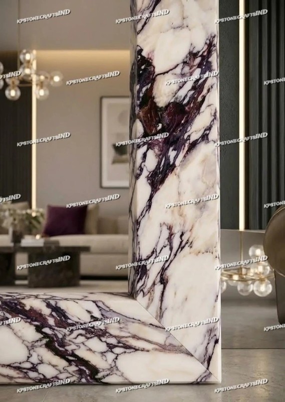 24"x18" Calacatta Viola Marble Full Length Mirror Italian Purple Vein Stone Floo gallery