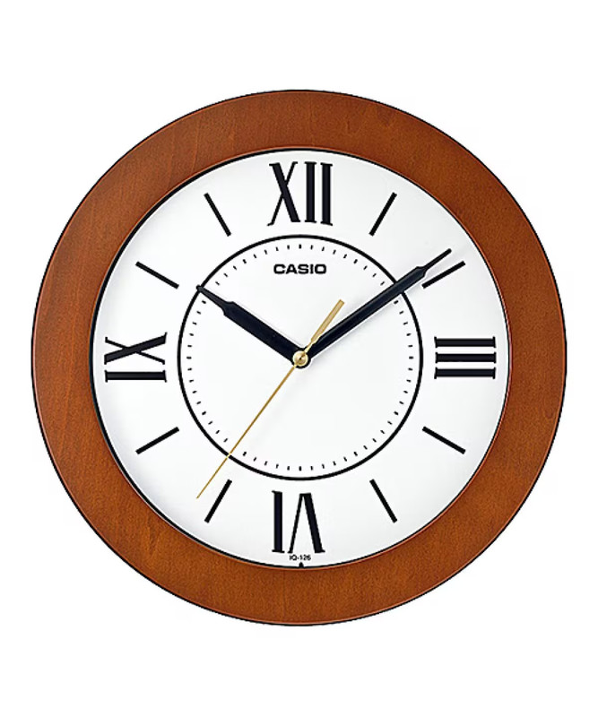 CASIO WALL CLOCK IQ-126-5BDF SILENT NO TICKING SOUND 12-MONTH WARNTY