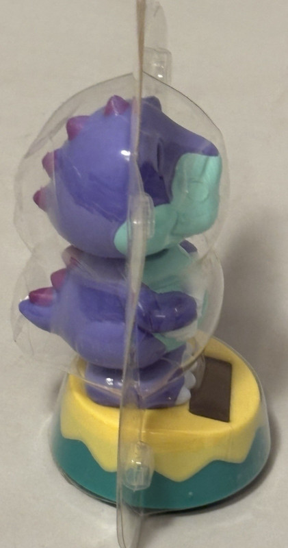 Solar Light Powered Dancing Purple Dinosaur Bobble Action Novelty gallery