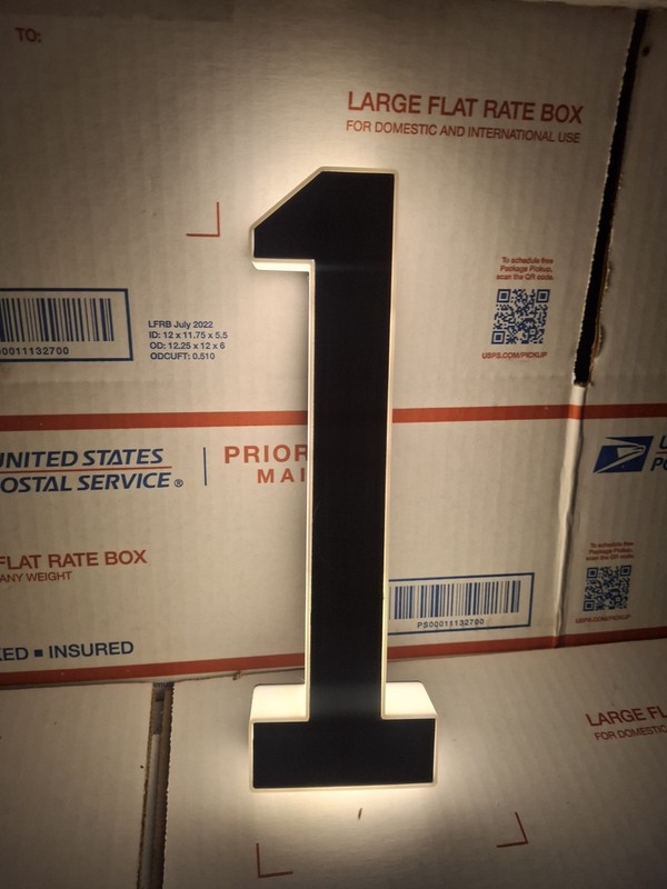 9 Inch Solar Lighted House Numbers for Outside, Light Up LED NUMBER 1 ONE gallery