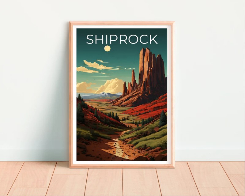 Shiprock Travel Poster Premium Quality Choose your Size gallery