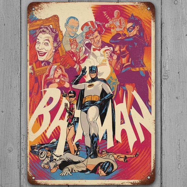 Batman 8 x 12 Vintage Novelty Metal Sign Made In USA New!