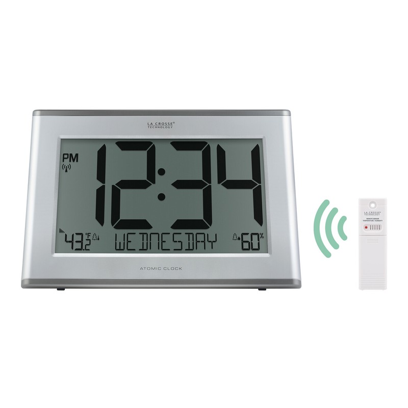 513-63867 La Crosse Technology Jumbo Atomic Digital Wall Clock with TX141TH-BV3