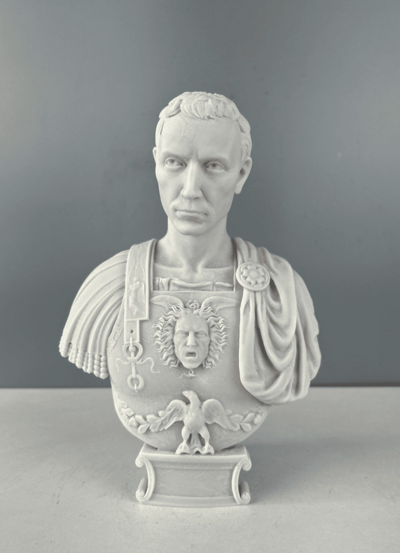 Julius Caesar Bust Statue, 25 cm/10 in, Caesar Bust Sculpture, Roman Statue
