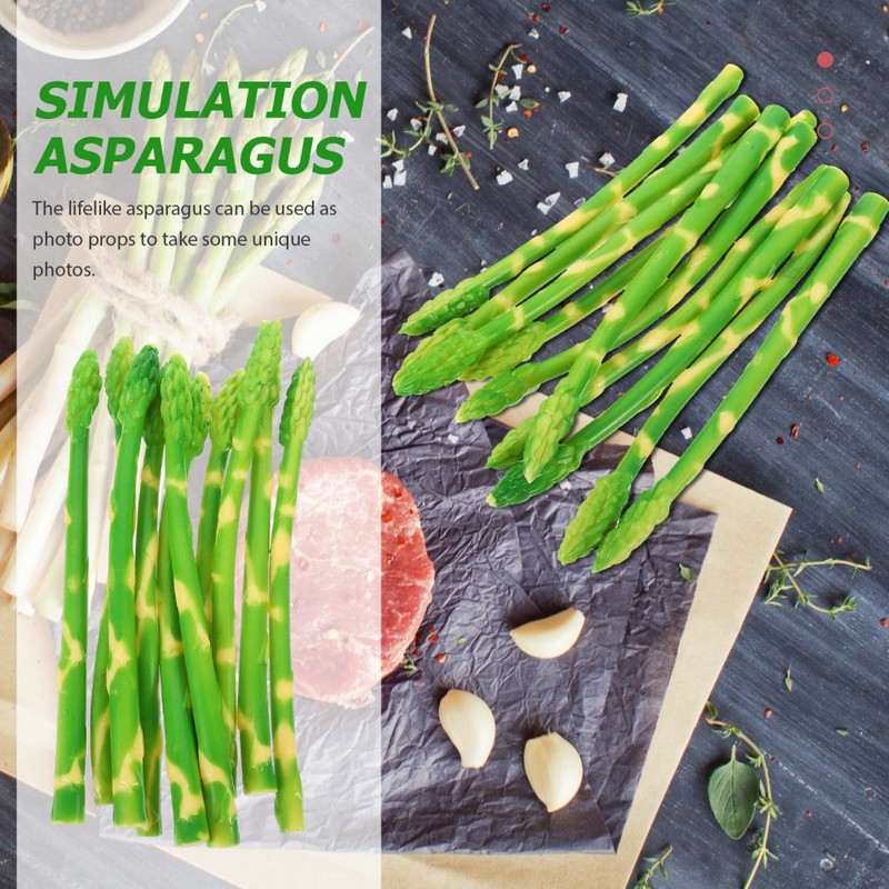 10 Pcs Fake Vegetable Asparagus Model for Christmas Photo Shooting Props
