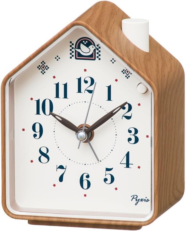Seiko Clock Alarm Clock Nature Sound Analog Switchable Alarm Pyxis NR453B gallery