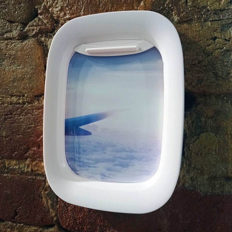 Photo Frame In The Form Of A Porthole, Airplane Window, Teev, plane window art