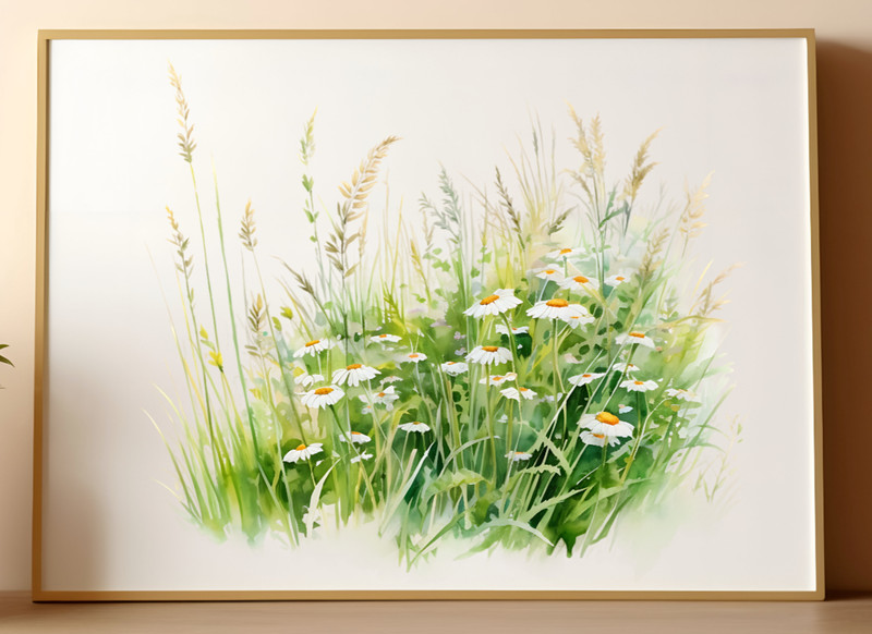 Floral Wall Art Print, Wildflowers Wall Art Decor, Botanical Home Decor #33