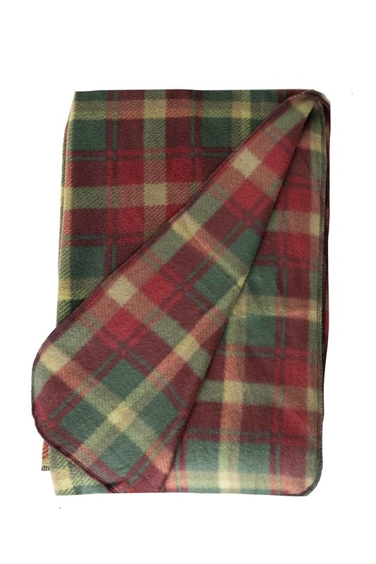 Briomhar Tartan Plain Baby Blanket – Maple Leaf