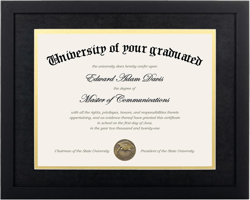 Diploma Frame Certificate Degree Document With High Definition Glass 11x14 1 PCS gallery