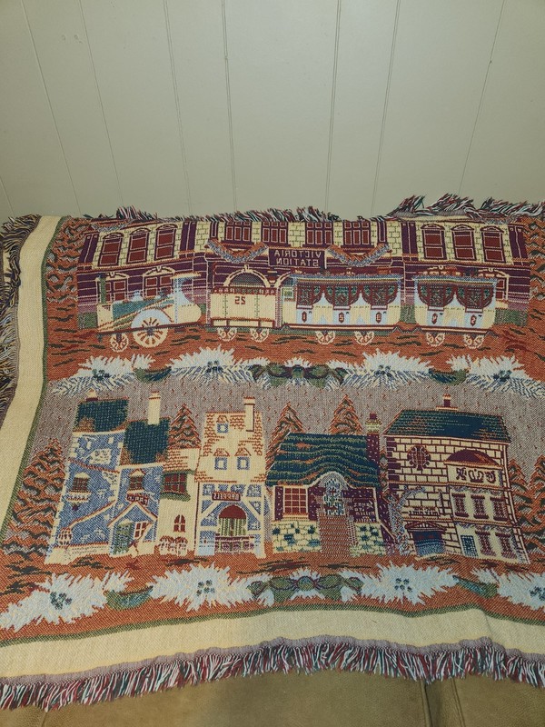 Dickens Village Goodwin Weavers Dept. 56 Throw Blanket Victoria Station gallery