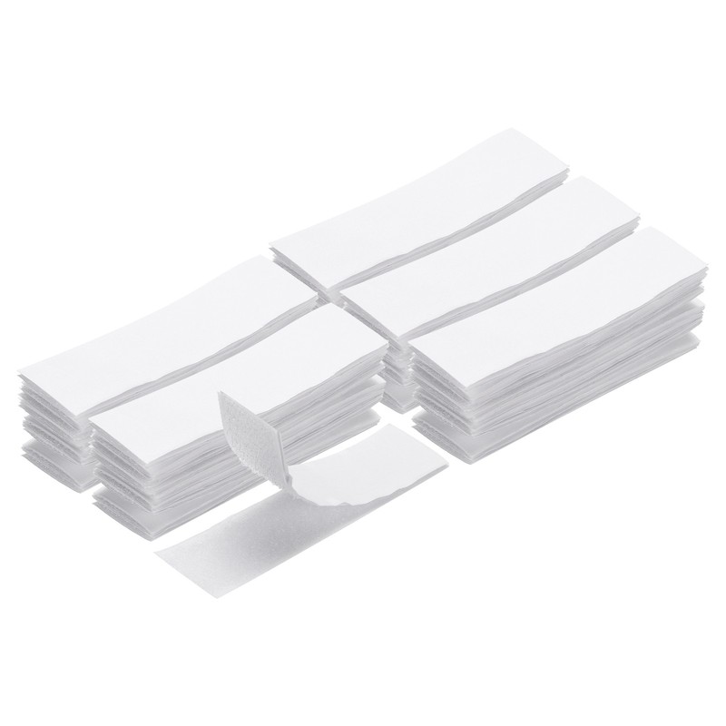 48set Hook and Loop Strips with Adhesive 1″x4″ Hook and Loop Tape Sticky White