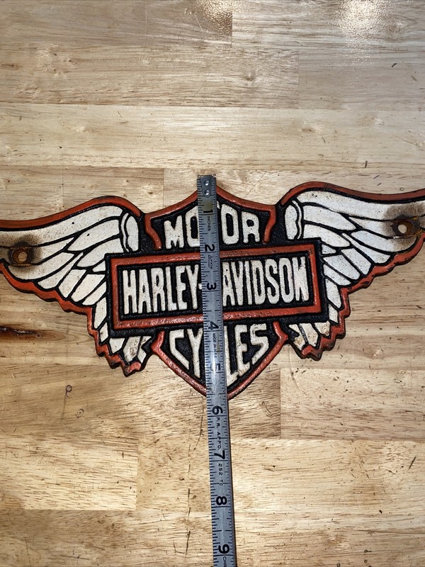 Harley Davidson Motorcycles Sign Plaque Cast Iron Home Office Work Garage Decor gallery