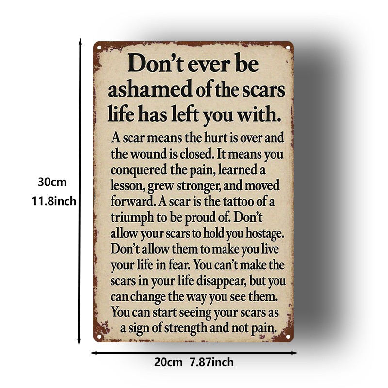 Metal Wall Art Sign 8x12 Inch Square Iron Print gallery