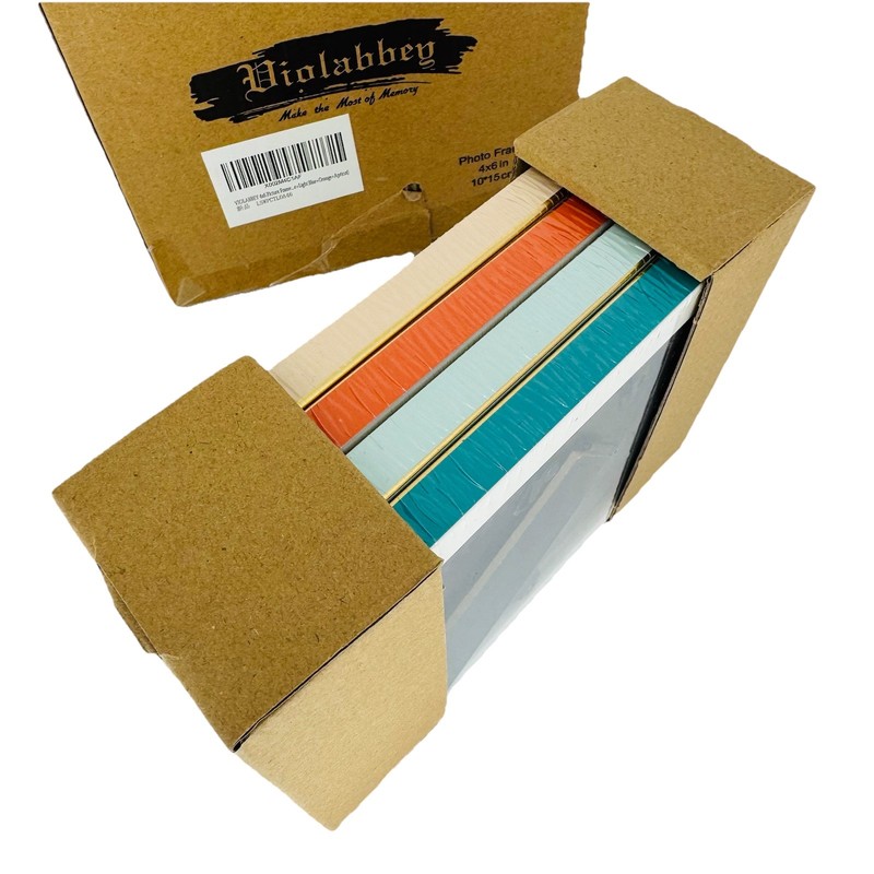4x6 VIOLABBEY Colorful Picture Frame Tempered Glass, Wood Plastic Composite gallery