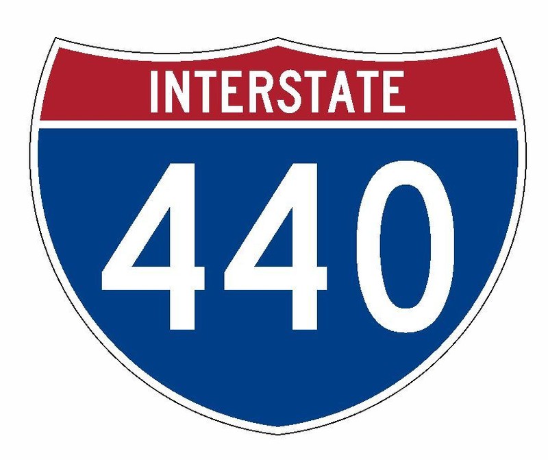 Interstate 440 Sticker R2029 Highway Sign Road Sign