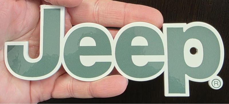 Jeep Green Script Steel Sign