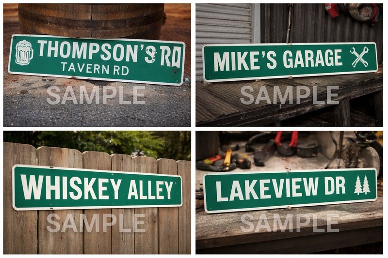Custom Reflective Metal Street Sign – Made Like Real Road Signs (24×6)