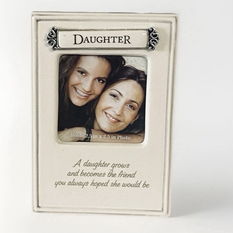 Grasslands Road Daughter Ceramic Picture Frame Embellishment Antique White