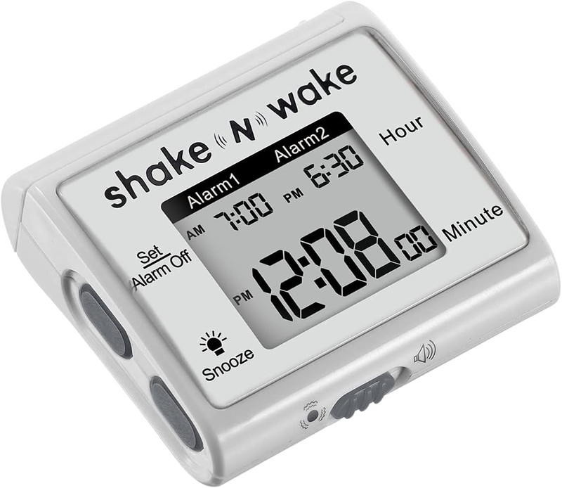 Tech Tools Vibrating Alarm Clock - Shake N Wake - Silent Alarm Wristband Watch - gallery