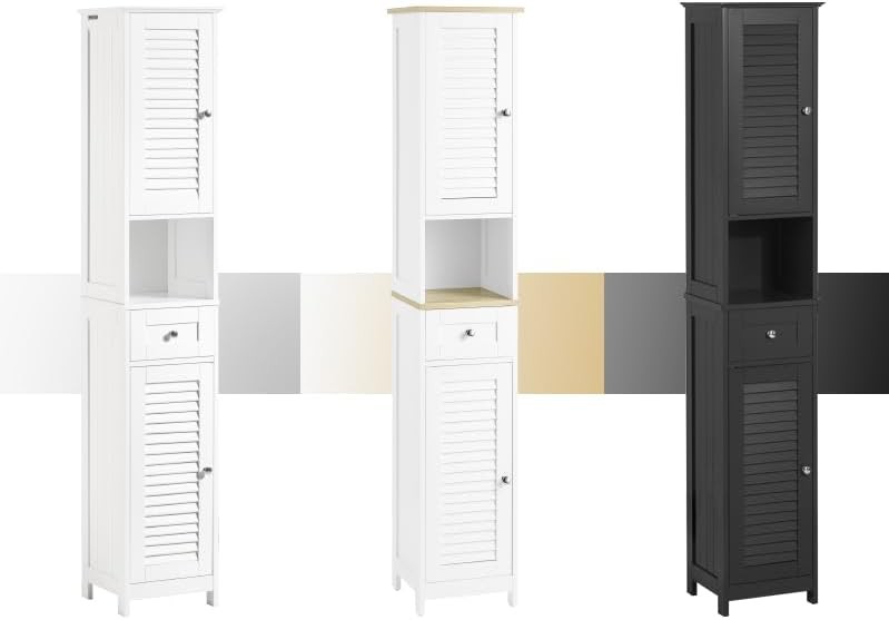 Narrow Bathroom Storage Cabinet, 67" Tall Skinny Bathroom Shelf with Drawers, gallery
