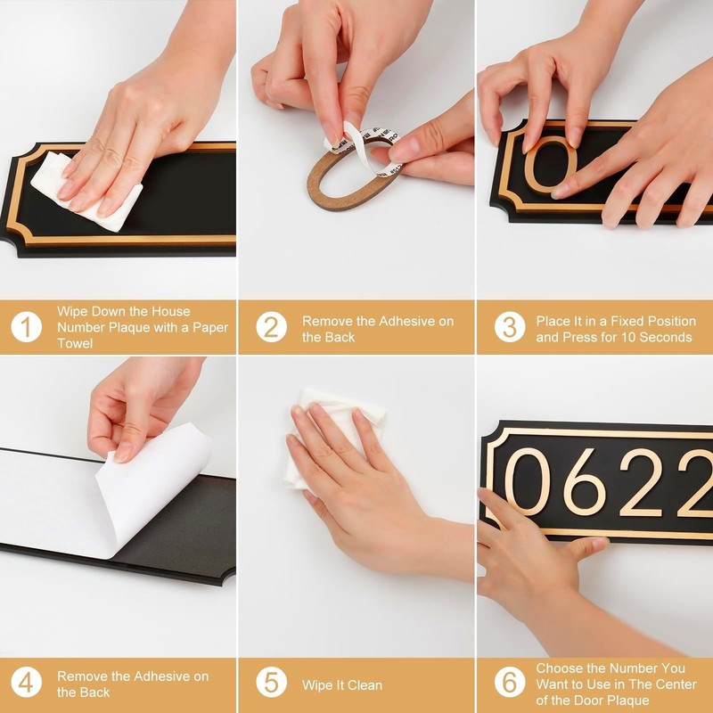 House Numbers for Outside Address Plaque 2 Sets 0-9 gallery