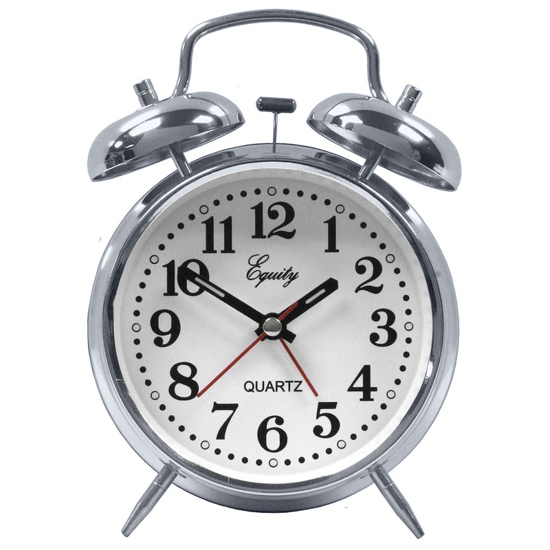 13014 Equity by La Crosse Battery Powered Loud Twin Bell Analog Alarm Clock