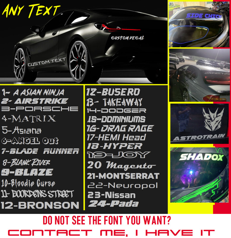 Custom Text Vinyl Sport Sticker Decal Personalized -ANY TEXT – ANY NAME – [1s