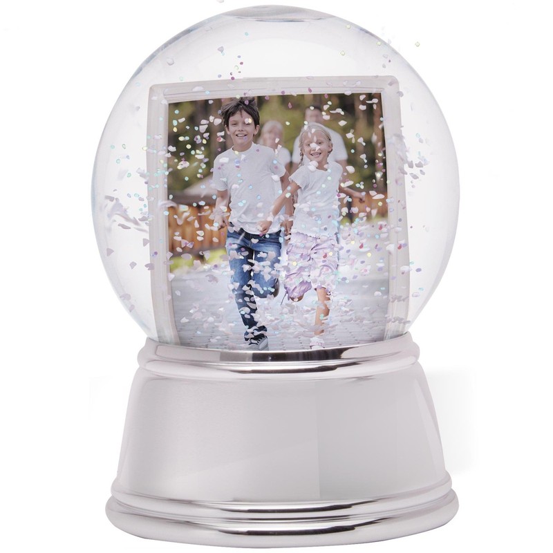 Inc Photo Snow Globe with Silver Base
