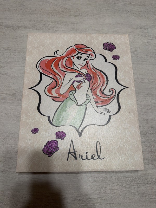 Disney Ariel Little Mermaid Canvas Wall Art Decor 14”x11”