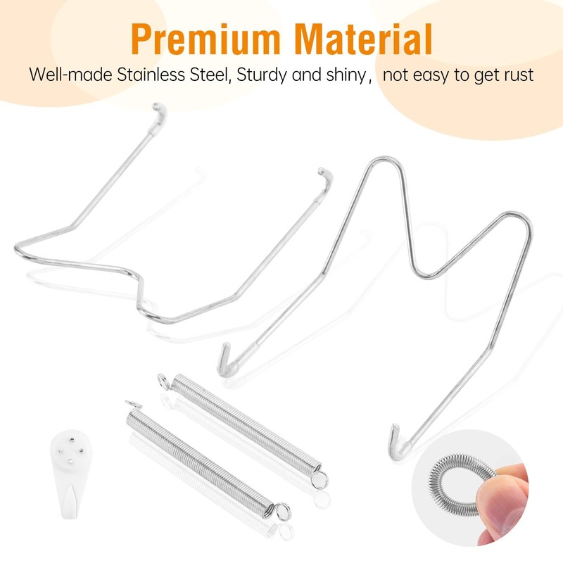 Plate Hangers for The Wall 9-11 Inch Stainless Steel Wire Holder Silver gallery